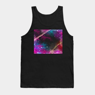 Abstract ink and metallics Tank Top